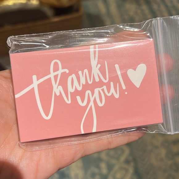 📦3/$20 mix & match📦 Thank you cards - Pink Thank You heart Script - 25 pack - Picture 3 of 3